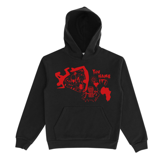 Red Wall Mural1 Hoodie