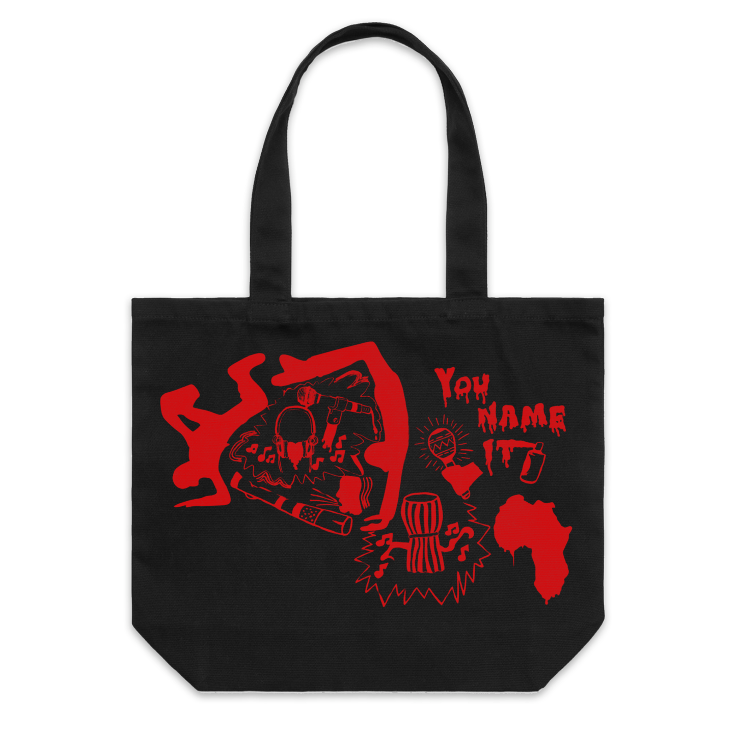 Red Wall Mural1 Record Bag
