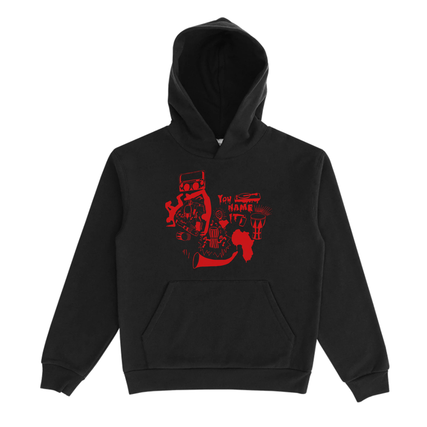 Red Wall Mural2 Hoodie