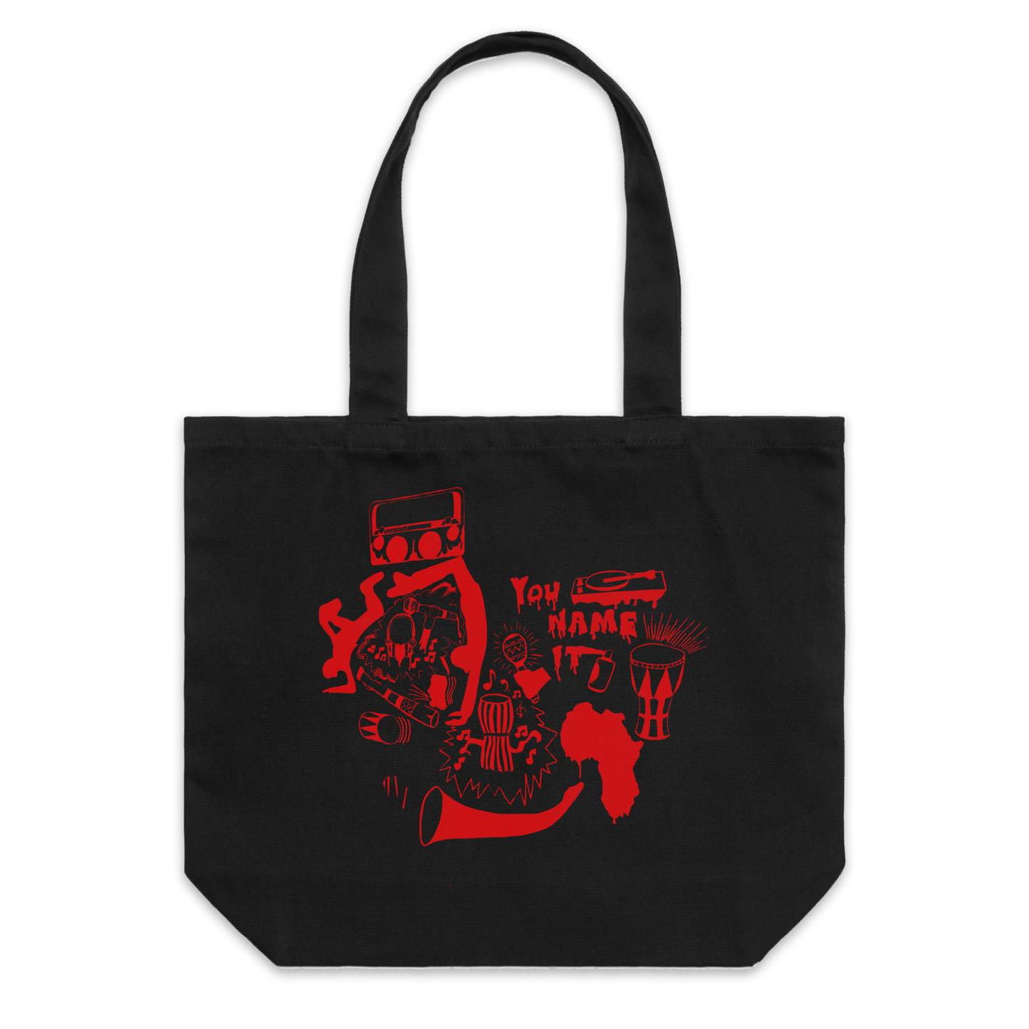 Red Wall Mural2 Record Bag